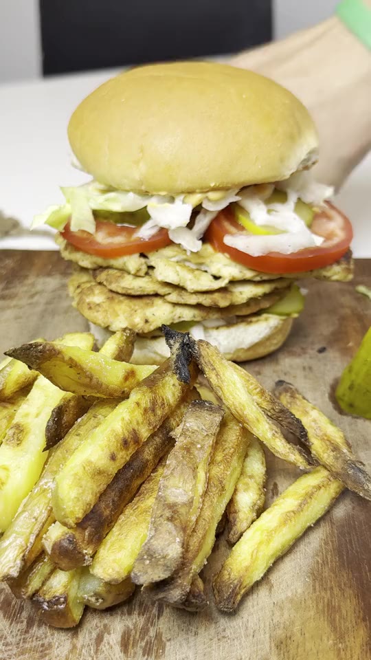 Chicken smash burgers